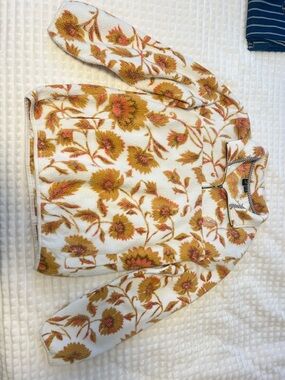 Volcom Floral Sherpa Pullover - White, Yellow & Pink